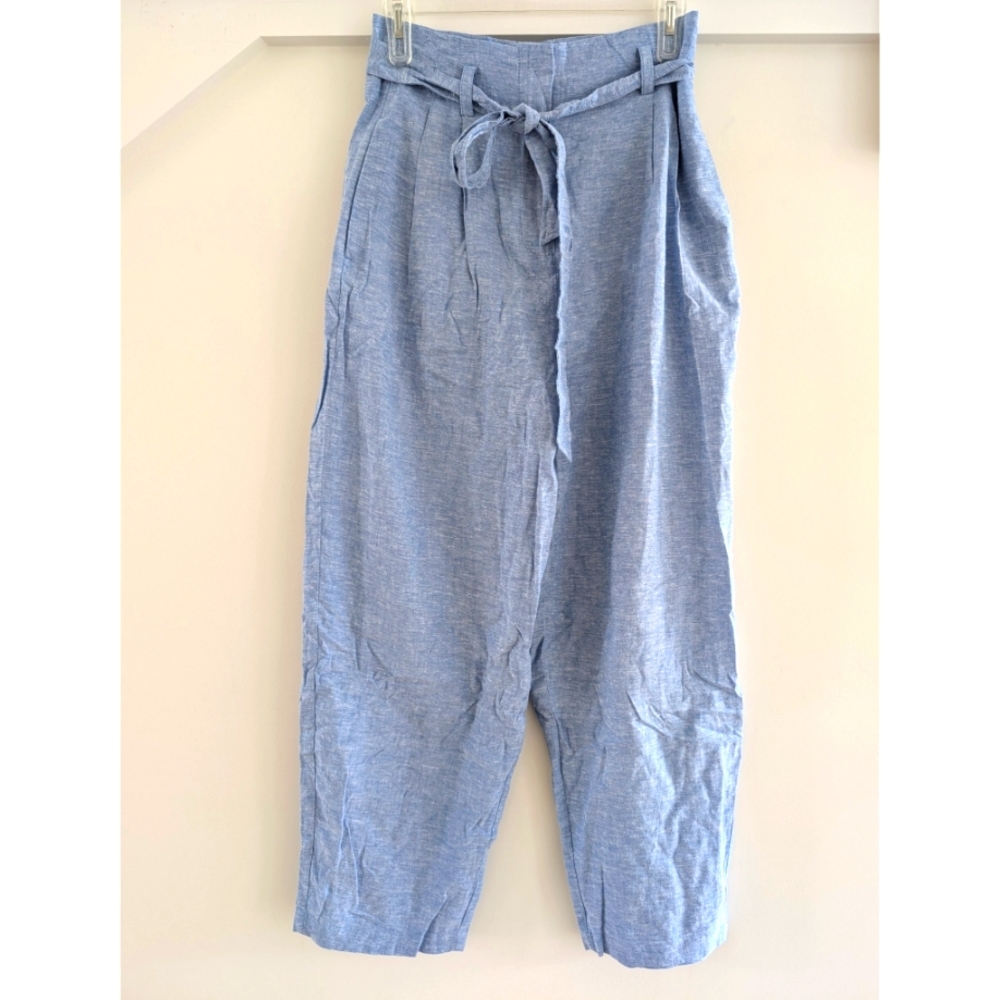 Zara Barrel Leg Belted Pants